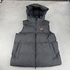 Mercer And Mettle Sony PlayStation Puffer Vest Dark Gray Women's Size Large Nwt‎